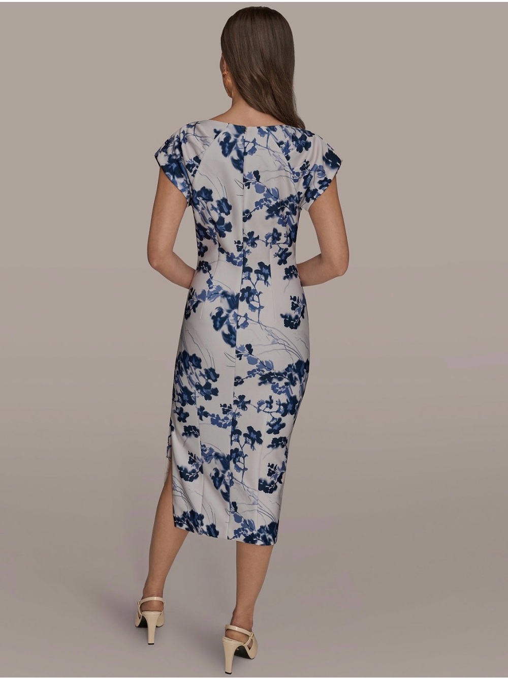 NWT Donna Karan Women's Boat Neck Midi Dress. Size 14. - Picture 6 of 11